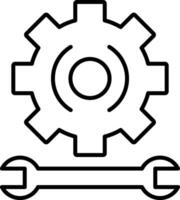 Gear Line Icon vector