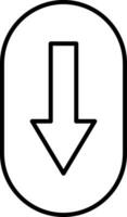 Scroll Down Line Icon vector