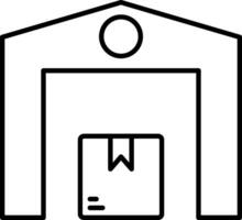 Warehouse Line Icon vector