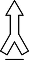 Merging Line Icon vector