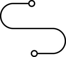 curva línea icono vector