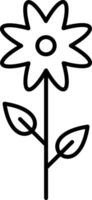 Flower Line Icon vector