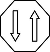 Two Way Line Icon vector