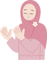 musulmano persone preghiere su Ramadan mubarak cartone animato personaggio png