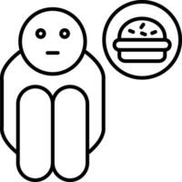 Beggar Line Icon vector