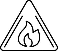 Hazards Line Icon vector