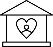 Orphanage Line Icon vector