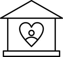 Orphanage Line Icon vector