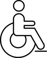 Disabled Line Icon vector