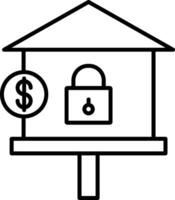 Eviction Line Icon vector