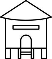 Hut Line Icon vector