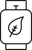 Bio gas Line Icon vector