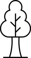 Tree Line Icon vector