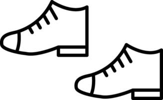 icono de línea de zapatos vector