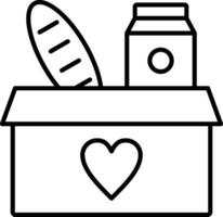 Food Donation Line Icon vector