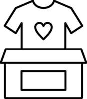 Clothes Donation Line Icon vector