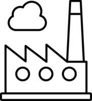 Factory Line Icon vector