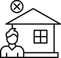 Homeless Line Icon vector