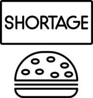 Shortage Line Icon vector