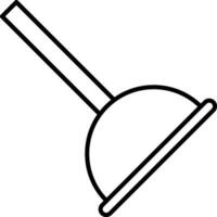 Plunger Line Icon vector
