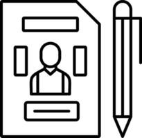 Portfolio Line Icon vector