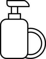 Dish Soap Line Icon vector