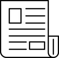 Article Line Icon vector