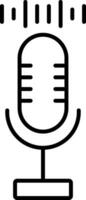 Audio Recorder Line Icon vector