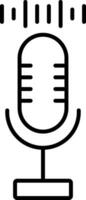 Audio Recorder Line Icon vector