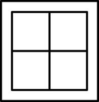 Window Line Icon vector