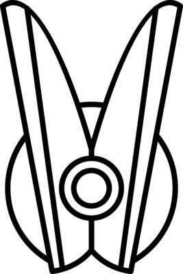 Clothespin Line Icon