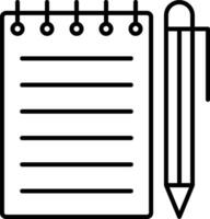 Notebook Line Icon vector