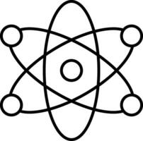 icono de línea de átomo vector