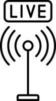 Broadcast Line Icon vector