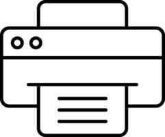 Printer Line Icon vector