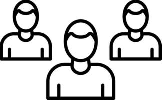 Collaborative Line Icon vector