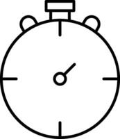 Stop Watch Line Icon vector