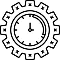icono de la línea de gestión del tiempo vector