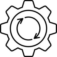 Recovery Line Icon vector