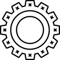 Cogwheel Line Icon vector