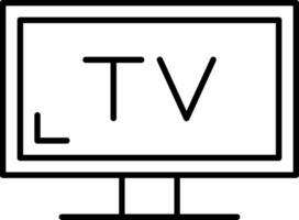 Tv Line Icon vector