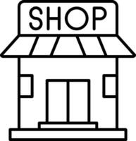 Boutique Line Icon vector