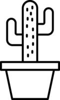 Cactus Line Icon vector
