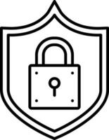 Lock Line Icon vector
