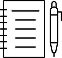 Notebook Line Icon vector