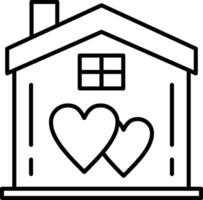 Sweet Home Line Icon vector