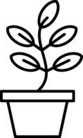 Plant Line Icon vector