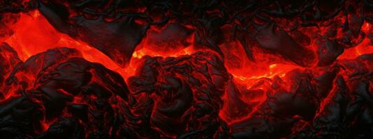 AI generated Vivid lava texture in eruption. AI generative. photo