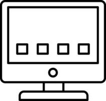 Computer Line Icon vector