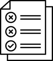 Check List Line Icon vector